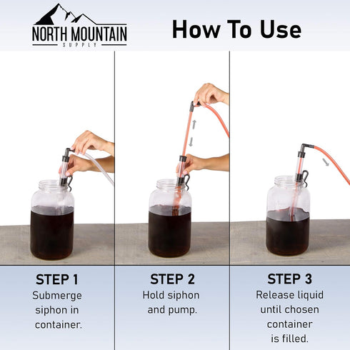 North Mountain Supply Mini Automatic Siphon - Quick Start, 22 Inches