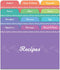 Jot & Mark Recipe Card Dividers, 24 Tabs per Set, Organize Recipe Box for 4x6 Inch Cards (Rainbow)