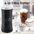 Zulay 4-in-1 Milk Frother and Steamer - Automatic Hot and Cold Foam Maker with Auto Shut Off & Temperature Control for