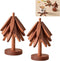 Heaocv Walnut Tree Table Mat,Wooden Table Mat Tree,Foldable Trivets for Hot Dishes,Non-Slip Heat
