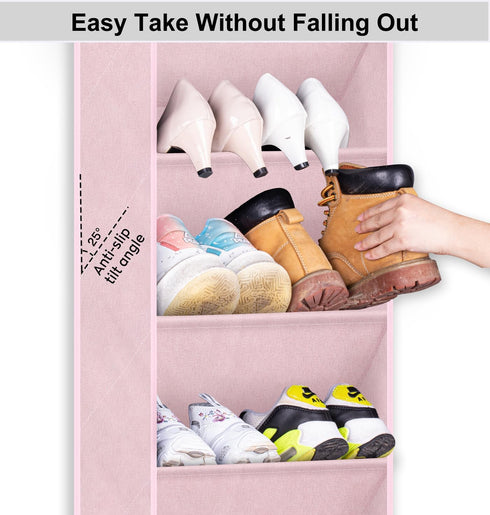Closet, SLEEPING LAMB Over The Door Shoe Organizer for Kids Sneaker Storage for Hanging Shoe Rack for Door with Large