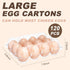 Zhanmai 120 12 Count Pcs Easter Plastic Egg Cartons Bulk Clear Reusable Large Egg Tray Container Holder with Sticker
