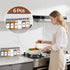 8oz 6PCS9 Set Set, ComSaf Spice Jars with Shaker lids Adjustable, DIY Labels, Spice Jars Trial & Supplement Empty