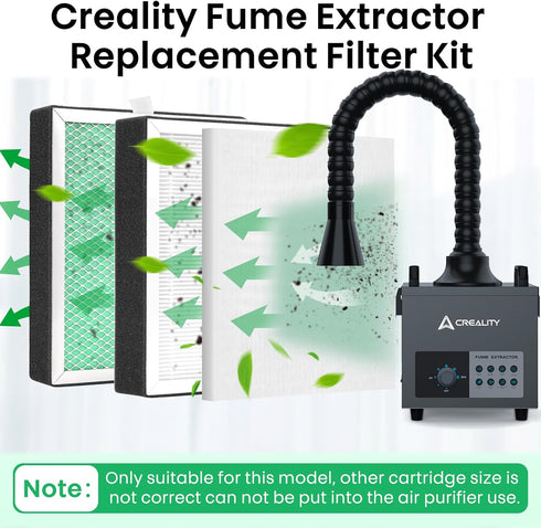 Creality Fume Extractor Filter Replacement, HEPA Filter with Honeycomb Structure for Smoke Purifier, 10×8.26×1.2 inch