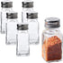 WHOLE HOUSEWARES Stainless Steel Salt and Pepper Shakers Set, 6-Piece Pack for Home Kitchen & Restaurants