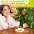 8.7-Inch Rattan Tray Round Woven Serving Basket with Handles Holidays Romantic Decorative Tray for Coffee Table, Bread