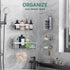 5-Pack,Heavy Veken Adhesive Shower Caddy Weight Bearing,Large Wall Mounted Shower Shelves Rack,Organizer Storage