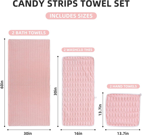 30X60 Inches Sets 6 2 2 2 6 Extra Large Bath Towels of for Bathroom Super Soft Quick Dry Bath Towels Hand Towels