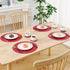 Set 6, 13 3.93 inch, Homaxy Round Faux Leather Placemats and Coasters, Washable Dual-Side Table Mats, Wipeable