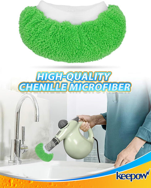 4+4 Pack Steam Cleaner Accessories Microfiber Cloth for Handheld Steam Shot Reusable Washable Steam Mop Pads Compatible