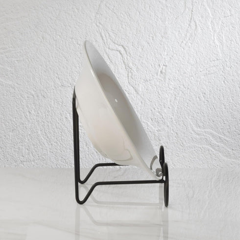 TRIPAR Large Square Black Wire Easel, Metal Finish, Tabletop Display, Handcrafted Scroll Designs