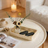GORESE Gold Perfume Tray, Decorative PU Leather Jewelry Tray for Dresser and Nightstand Organizer, Catch-All Vanity