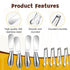 Spreader Knife Set, 8-Piece Cheese and Butter Spreaders, Mini Serving Tongs, Stainless Steel Multipurpose Knives
