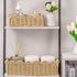 Cozy 2 CubesLand Scalloped Edge Toilet Paper Storage Basket, Living Room Home Decor Basket, Paper Rope Small Baskets
