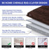 Striped Brown Toilet Bathroom Rug Mat 20" x 24", Ultra Soft Non Slip Chenille Bath Rugs for Bathroom, Bedroom, Kitchen