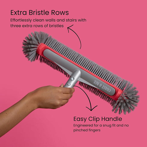 Coast & Kee 10-Rows Swimming Pool Brush Head for Inground & Above Ground Pools | of Nylon Bristles Heavy-Duty Aluminum