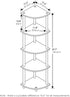 Furinno Turn-N-Tube 5 Tier Corner Display Rack, Multipurpose Shelving Unit, 1-Pack, Dark Walnut