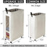 ZERO JET LAG 25 Inches Slim Laundry Storage Hamper - Large Rolling Clothes Bin with Clear Window