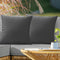 Outdoor Waterproof Throw Pillow Covers 18x18, Set of 2 Decorative Dark Gray Cushion Cases for Patio Furniture Decor