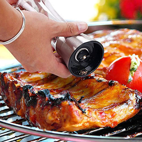 Original Stainless Steel Salt or Pepper Grinder, Top Spice Mill with Ceramic Blades, Adjustable Coarseness
