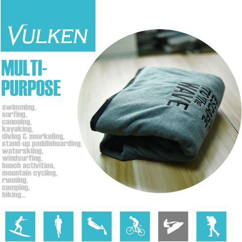 Vulken Extra Large Thick Hooded Beach Towel Changing Robe. Surf Poncho Men for Easy Change in Public. Quick Dry