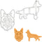 Set of 2 German Shepherd Cookie Cutters (Designs: Face & Body), 2 Pieces by Bakerlogy
