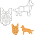 Set of 2 German Shepherd Cookie Cutters (Designs: Face & Body), 2 Pieces by Bakerlogy
