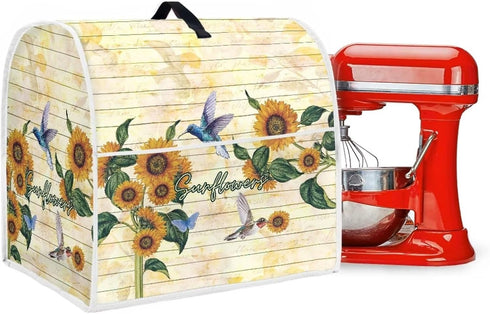 L Size Sunflower Bird Plank Mixer Cover - Kitchen Mixer Accessories to Keep Clean & Safe, Organizer Bag for Coffee Maker