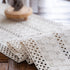 Table(12x71in) Alynsehom Macrame Table Runner Cream Beige Boho Table Runners with Tassels Hand Woven Cotton Table