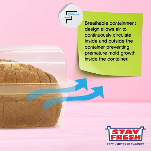 5 Kitchen Discovery Plastic Bread Box Container Preserve Bread Up To Days and Keep Flavor and Freshness - Bread Box