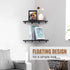 Set 2 Fun Memories Corner Shelf Wall Mount, Floating Corner Shelves, of Corner Wall Shelf Organizer, Rustic Wood Wall
