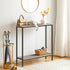 29.5" 2-Tier 8.7" BG22XG01 HOOBRO L Narrow Console Table, Sofa Table Behind Couch with Storage Display Shelves, D Small