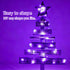 4 Pack 16ft 50 QITONG Purple Fairy Lights Battery Operated, Each LED Outdoor String Lights, Silver Wire Mini Twinkle