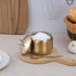 RAMFIYN 2 Pack 12oz Sugar Bowl with Lid and Spoon Stainless Steel Condiment Container for Kitchen Ghee Container Coffee