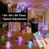 OMIKA 24 Colors Changing Globe String Light, 13ft 40 Silver Metal Balls LED Fairy Lights with Remote Timer for Diwali