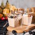 50 Pack 5oz Mini Dessert Cups with Soopns, Clear Square Dessert Bowls Small Plastic Yogurt Parfait Cups Appetizer Cup