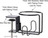Large Desk Cup Holder, Clip On Table Anti-Spill Holder for Lawn Chair, Horizontal or Vertical Mount, Pack of 1, Black