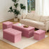 16.1 Inches Storage Ottoman Foldable Small Ottoman Foot Rest Foot Stool Velvet Ottoman with Storage for Living Room