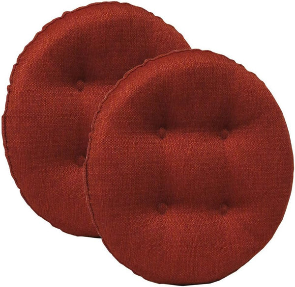 Klear Vu Omega Gripper Non-Slip Tufted Round Barstool Cushion for Dining Rooms,