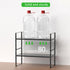 Expandable Cabinet Storage Shelf, Stackable Organizer Rack for Kitchen Bathroom Pantry, Heavy Duty Black