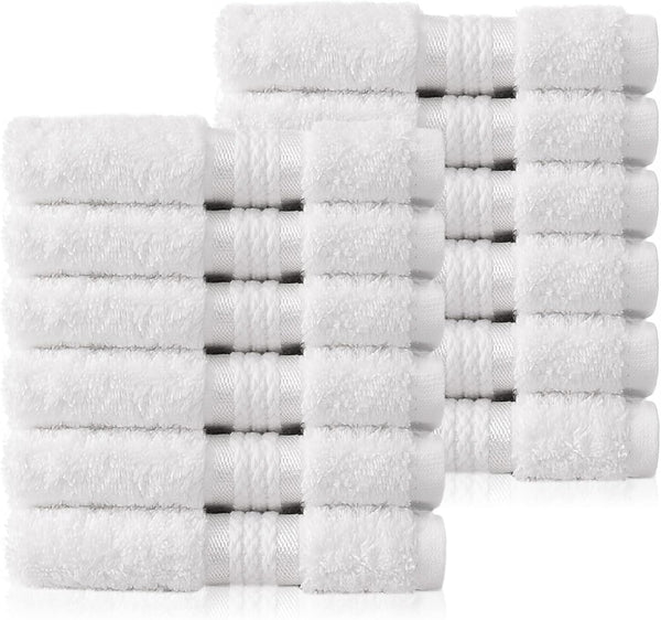 COTTON CRAFT Ultra Soft Washcloths - 12 Pack - 12x12-100% Cotton Facecloths