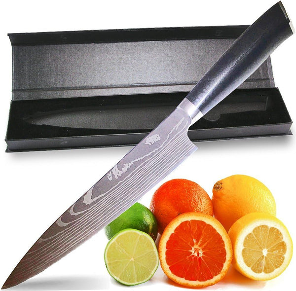 8" Japanese Chefs Knife - Gyuto Knife with G10 Balanced Ergonomic Handle, Razor Sharp High Carbon Stainless Steel