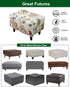 Bottom,56 CRFATOP Ottoman Chair Cover Large Ottoman Chair Slipcovers Solid Rectangle Storage Stool Cover Stretch