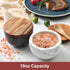 Salt Box with Spoon, Black Marble Base and Natural Acacia Top, Decorative Spice Cellar