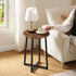 15.7" BF95BZ01 HOOBRO Side Table, Round End Accent Table with Sturdy Metal Frame, Round Nightstand, for Living Room