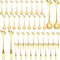 Stainless Steel Leaf Coffee Spoon and Appetizer Fork Set, 40 Pieces Mini Dessert Utensils for Coffee, Tea