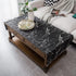 Marble,23.663 Inch) Coffee Table Cloth Rustic Style Living Room Center End Table Cover with Pocket, Cotton Linen