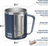 14 oz WETOWETO Coffee Mug, Vacuum Insulated Camping Mug with Lid, Double Wall Stainless Steel Travel Tumbler Cup