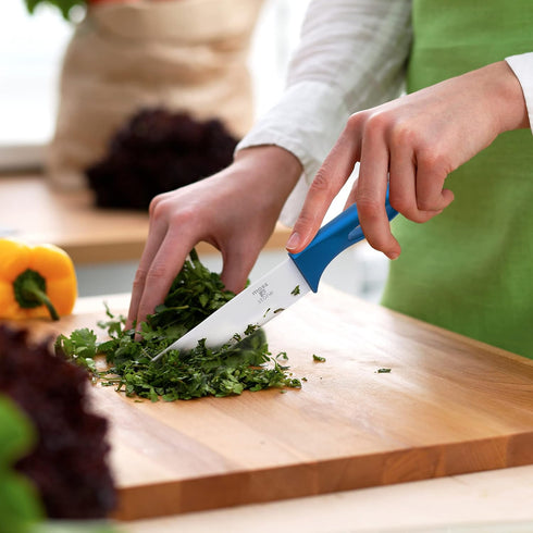 Moss & Stone 5-Piece Kitchen Cutlery Set, Blue Ceramic Knives, Rust Proof & Stain Resistant, Includes Fruit Peeler