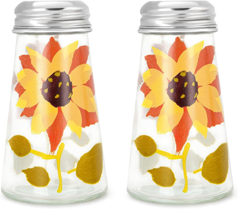 Grant Howard 39013 Hand Painted Tapered Salt and Pepper Shaker Set, Sunflowers, Yellow
